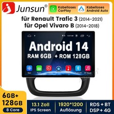 13.1'' Für Renault Trafic Opel Vivaro B Autoradio CarPlay Android GPS 8Kern 128G