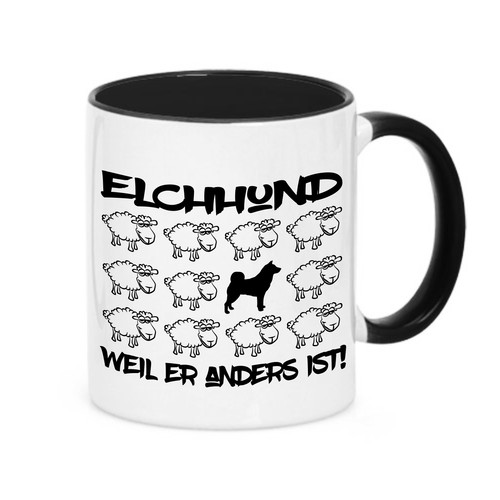 Tasse black sheep elchhund - black,