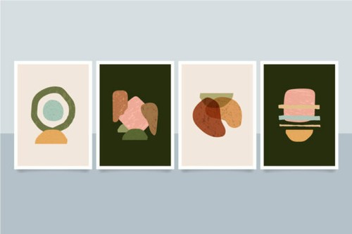 Set abstrakt bild poster - abstrakt,