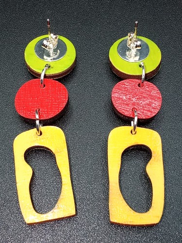 Holz ohrstecker earing wood - earing,
