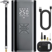 Auto LCD Elektrische Akku Luftpumpe Fahrrad Reifen Druckluft Kompressor 150PSI
