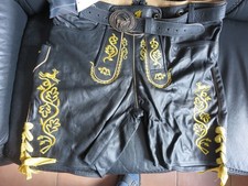 Lederhose, Plattlerhose, Größe 52, Glattleder, neu mit Gürtel