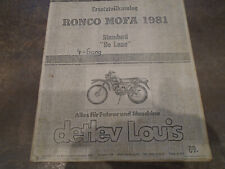 Malaguti Ronco DE LUXE 4 Gang Ersatzteilliste Ersatzteilkatalog Kopie 1981 Luis