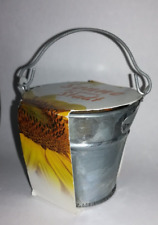 Mini Zinkeimer mit Sonnenblumenkerne & Bodentablette - Garten Anzuchtset *NEU*