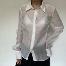 Weißes Hemd von Gucci by Tom Ford von 2002 aus Baumwolle und Seide