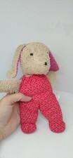 Stofftier Vintage Sigikid Frottee Hund / Hase roter Anzug