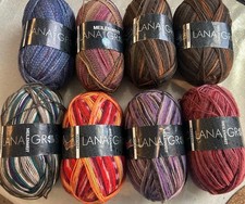 8 x 100 Gr Lana Grossa Meilenweit Sockenwolle