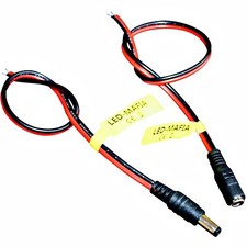 Buchse 12V DC Kabelstecker 5,5mm x 2,1mm Hohlstecker für CCTV Überwachungskamera