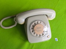 Telefon, kieselgrau , Retro