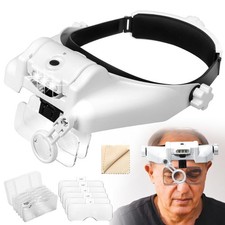 LED Stirnlupe mit Licht