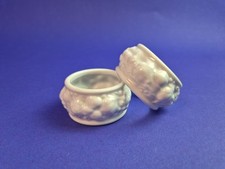 K5) Rosenthal Classic Rose Maria Weiss 2 Serviettenringe