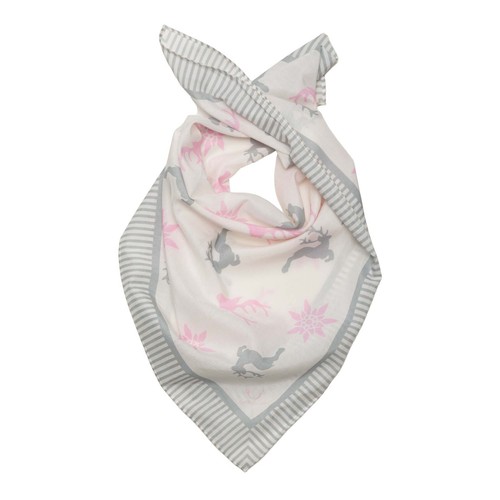 Trachtentuch grau rosa seide - trachtentuch,
