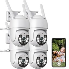 4PCS 3MP WLAN Überwachungskamera Webcam HD WIFI IP Camera Aussen Nachtsicht