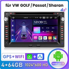 DVD 4+64GB CarPlay Android Autoradio Für VW Polo 9N Golf 4 Passat B5 T5 GPS Navi