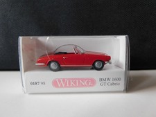 Wiking Modellautos 1:87, BMW 1600 GT Cabrio rot, 018798, OVP