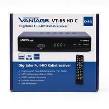 VANTAGE VT-65 HD C DVB-C Full HD Kabelreceiver HDMI SCART USB + Fernbedienung...