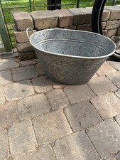 Ovale Zinkwanne Alt Antik