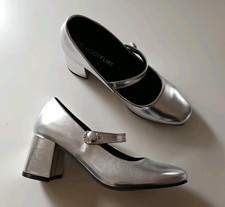 NEU Pumps Absatz Schuhe Damen Silber Bodyflirt 36 Rockabilly Vintage
