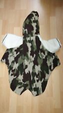 Hundemantel Hundejacke mit Kapuze Teddystoff Camouflage