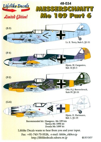 Lifelike 034 messerschmitt - 48-034,