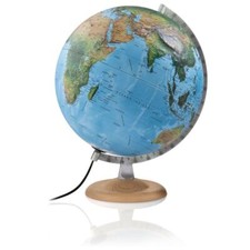 3D Leuchtglobus Atmosphere R4 silver Reliefglobus mit Oberflächenstruktur Dop...