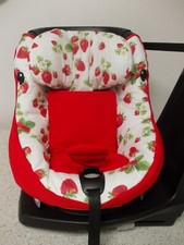 Maxi-Cosi-Axissfix  Bezug  Ersatzbezug  in  rot weiß mit Erdbeeren*neu*