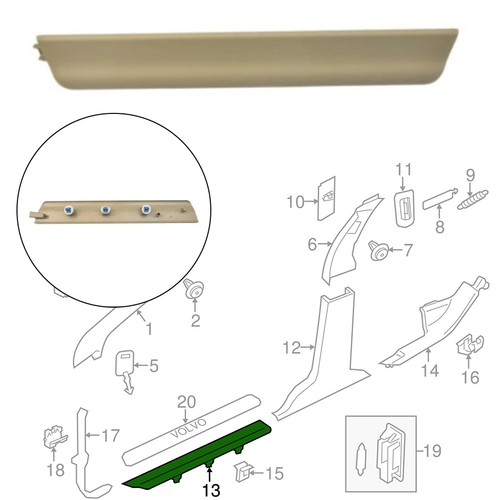 Oem ersatz beige boden wulst - ersatz,