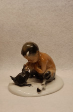 Goebel Hummel 1920 Oeslau & Wilhelmsfeld G.F. 130 Porzellanfigur Faun mit Rabe