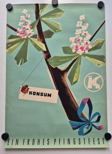 Plakat konsum pfingsten - plakat,