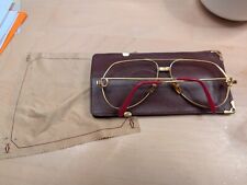 Cartier Santos Vintage Brillengestell 22k vergoldet | Originaletui | 62 14 | Par