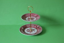 zauberhafte zweistöckige Etagere Teller Copeland Spode Pink Camilla 112029