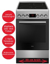 Amica Edelstahl 50cm Standherd