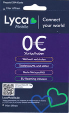 Lycamobile Lyca Prepaid SIM Karte 0€ Startguthaben Neu