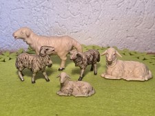 5x Schaf weiß grau alt