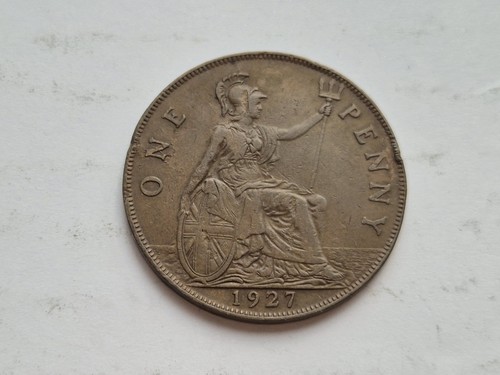 One penny 1927 und half - und,