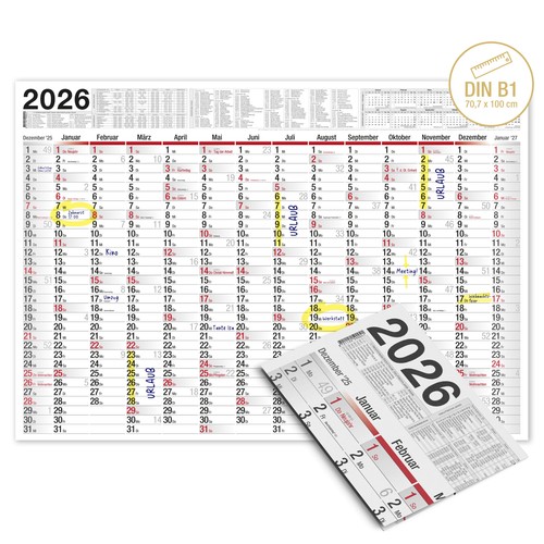 Kalender 2026 jahresplaner - 2026, xxl