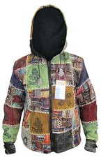 Hippie Boho Peace Jacke Fleece