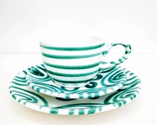 2 x Gmundner Porzellan grün