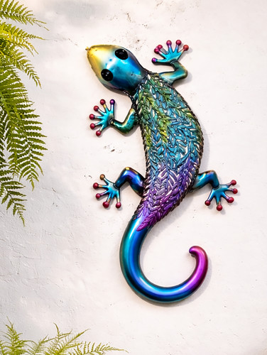 Metall gecko wanddeko cm - wanddeko,