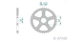 Kettenrad Stahl 44-Zähne 420-Teilung für Rieju RS-1 50 Sport Bj. 1997-1998