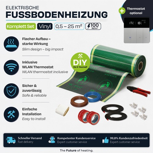 Elektrische fußbodenheizung - elektrische,