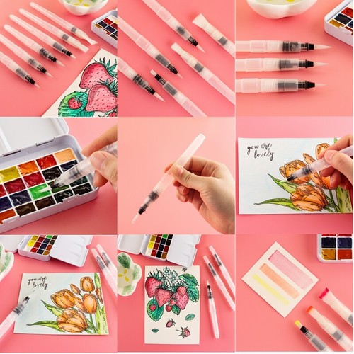 3pcs set wasserpinsel ink pen - ink,