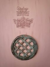 Fensterrahmen Shabby Chic Rund Grün Holz 