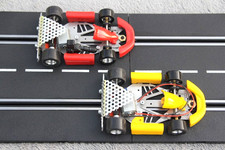 Kart Slot Bausatz Edelst.-Chassis-Kugellager-Achsen-Lagerböcke-Rennreif-Vormont.
