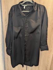 H&M Long Bluse Langarm Schwarz Gr L