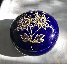 Alt Porzellan Dose Deckeldose Schale mit Deckel Bonboniere Echt Kobalt Golddekor