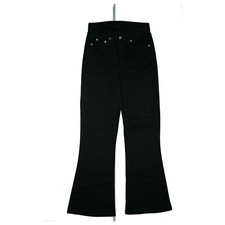 Pash Damen Jeans Hose Bootcut Schlag Flare high Waist 70er 80er W28 L32 Schwarz