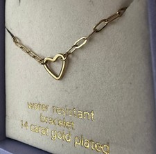 Elegantes 14K vergoldetes Herz Armband für Frauen, wasserabweisend Schmuck Geschenk