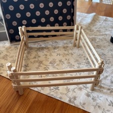 Schleich ® Pferde Horse Club Pferdekoppelzaun Weidezaun 4 Stück hell braun