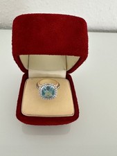 Topas Ring, hell blau, 18K